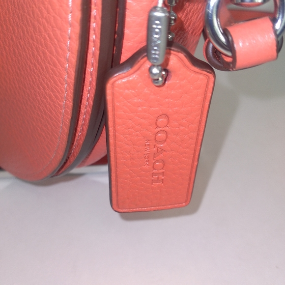 Coach Ellen Tangerine Color Pebble Leather Small Crossbody EUC - Picture 7 of 16